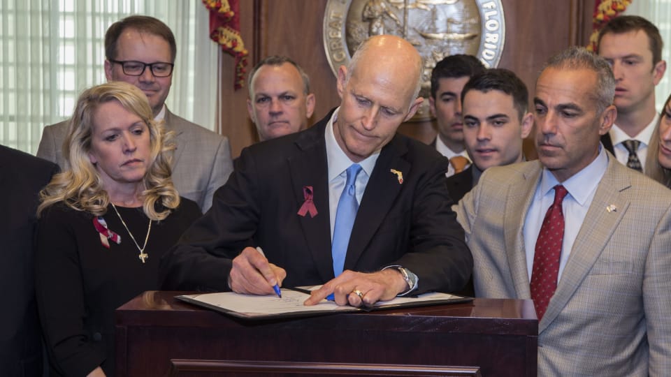 Florida governor signs gun control law